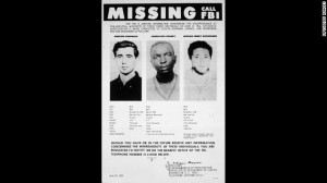 2-Three young civil rights workers were murdered in 1964 in Mississippi while trying to register black voters