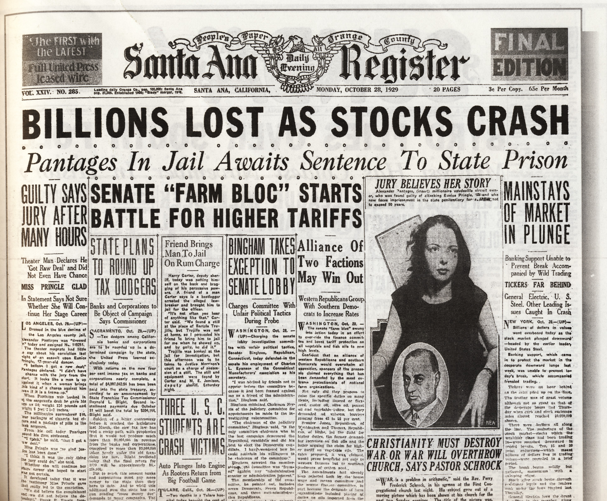 bankers crash stock market 1929