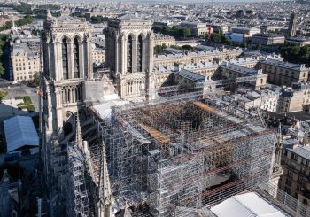 Reconstruction of Notre Dame Cathedral in Paris by