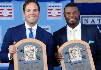 Ken Griffey Jr. and Mike Piazza in the Hall of Fame